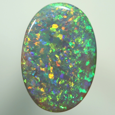 SOLID SEMI BLACK OPAL Large opal with a Floral Harlequin pattern. With VIDEO  